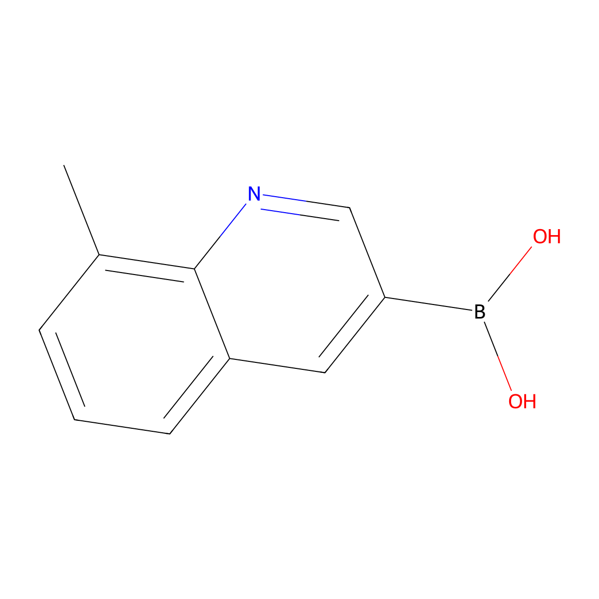 (8-Methylquinolin-3-yl)boronic acid molecular structure, CAS 1370040-72-4