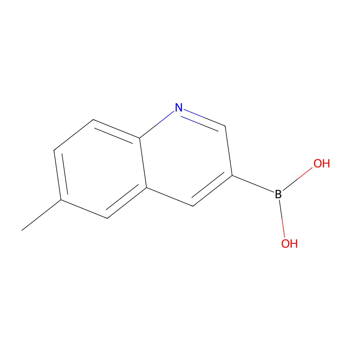 (6-Methylquinolin-3-yl)boronic acid molecular structure, CAS 1370040-78-0