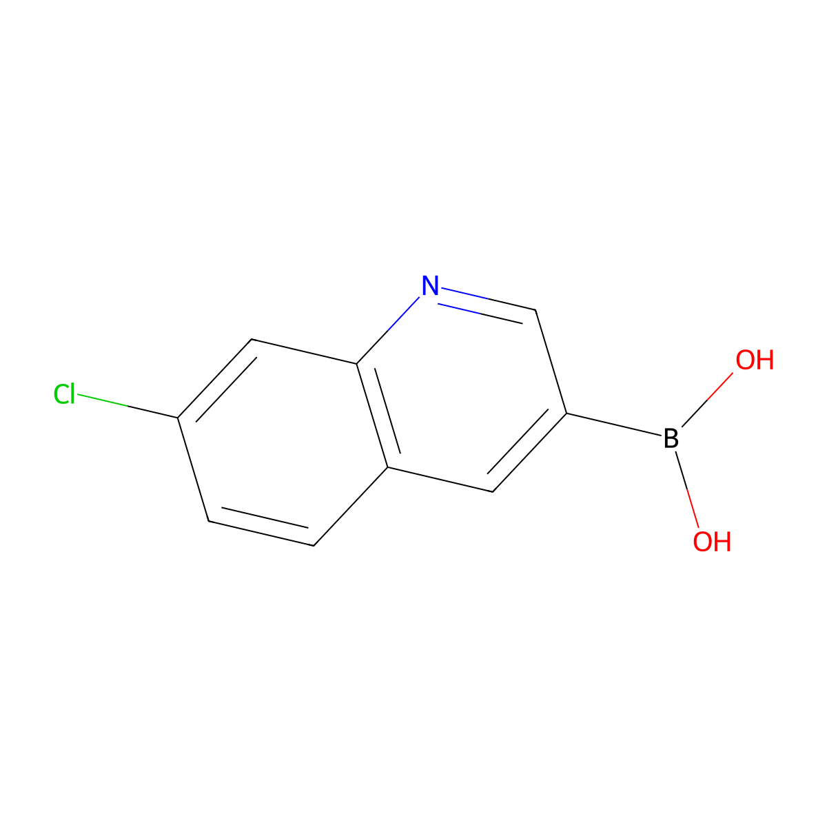(7-Chloroquinolin-3-yl)boronic acid molecular structure, CAS 1370040-83-7