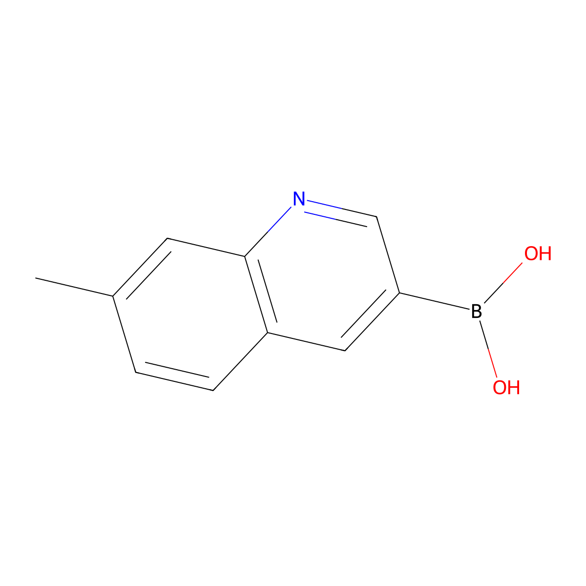 (7-Methylquinolin-3-yl)boronic acid molecular structure, CAS 1370041-49-8