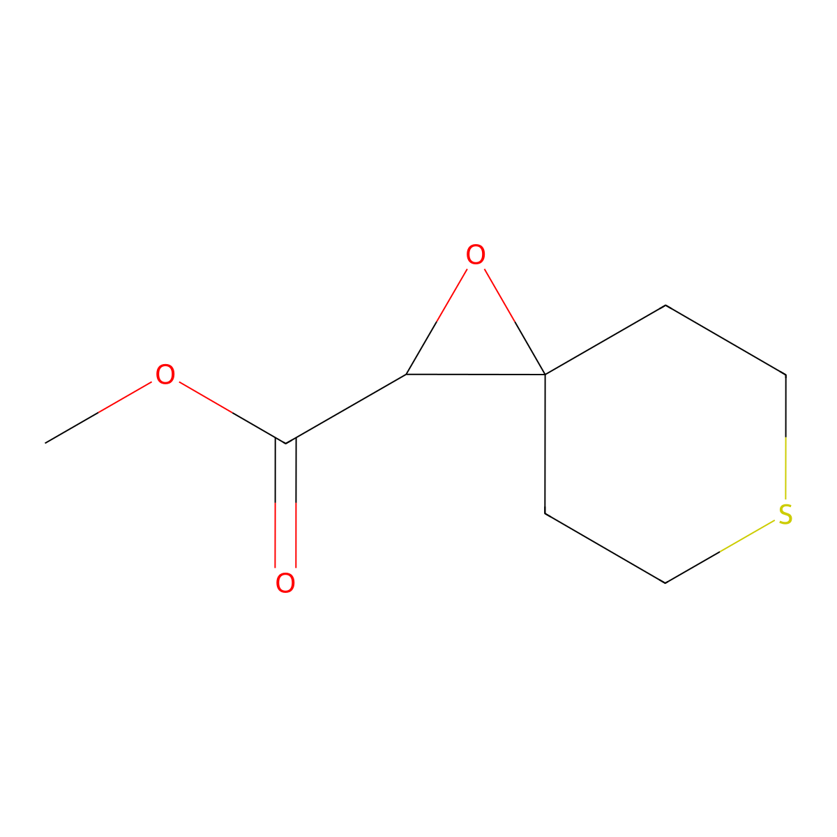 Methyl 1-oxa-6-thiaspiro[2.5]octane-2-carboxylate molecular structure, CAS 1370052-53-1