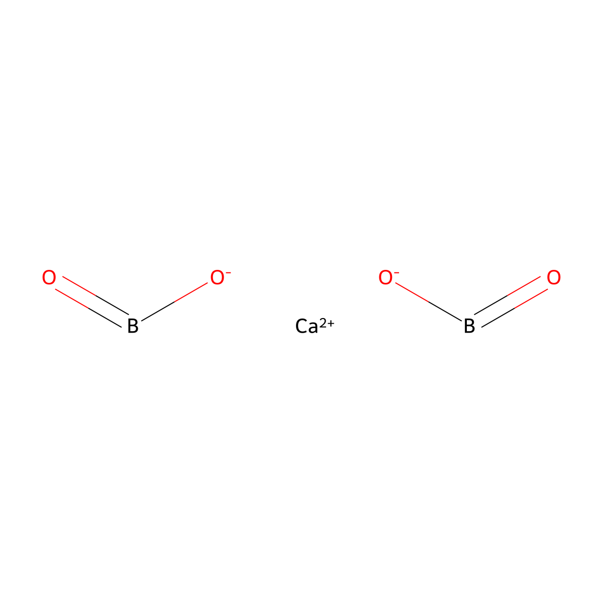 Calcium metaborate molecular structure, CAS 13701-64-9