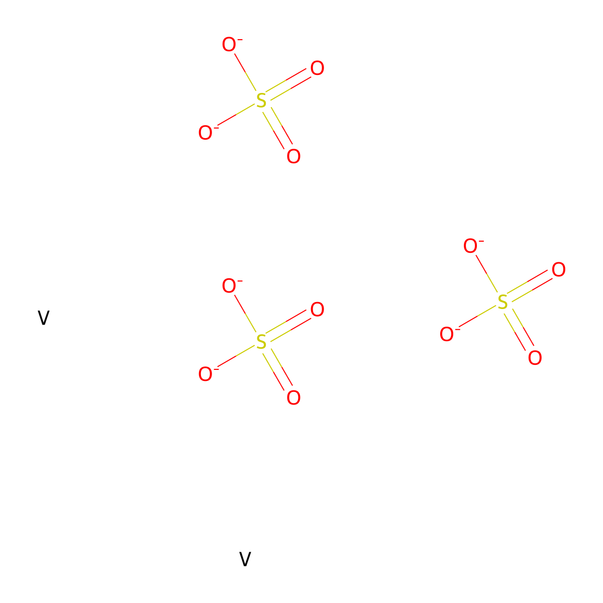 Sulfuric acid, vanadium(3+) salt (3:2) molecular structure, CAS 13701-70-7