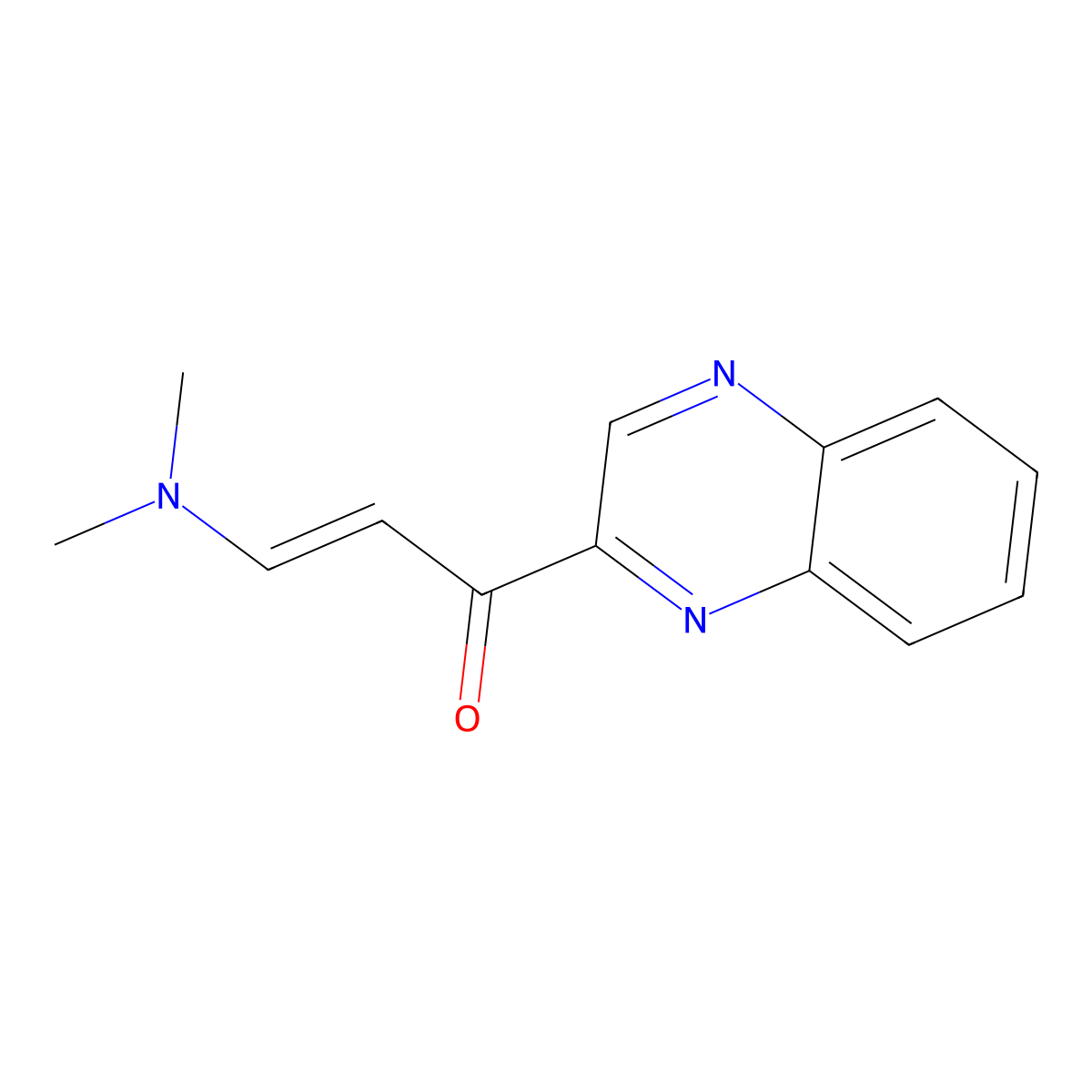 3-(Dimethylamino)-1-(2-quinoxalinyl)-2-propen-1-one molecular structure, CAS 137013-15-1