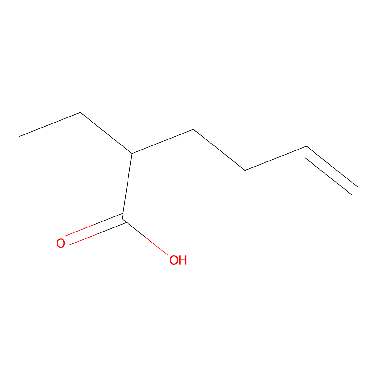 2-ethylhex-5-enoic Acid molecular structure, CAS 137018-47-4
