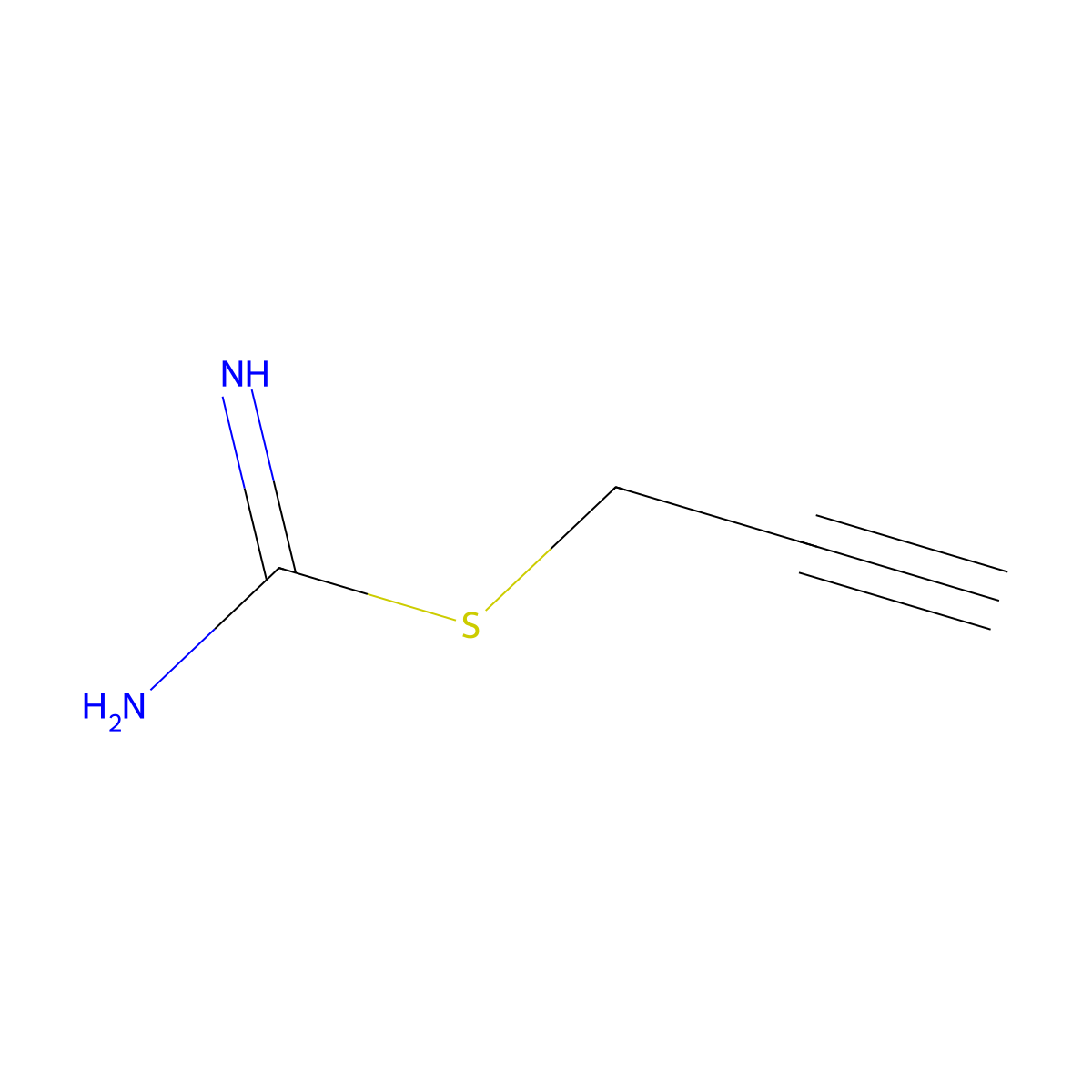 Prop-2-ynyl carbamimidothioate molecular structure, CAS 13702-02-8