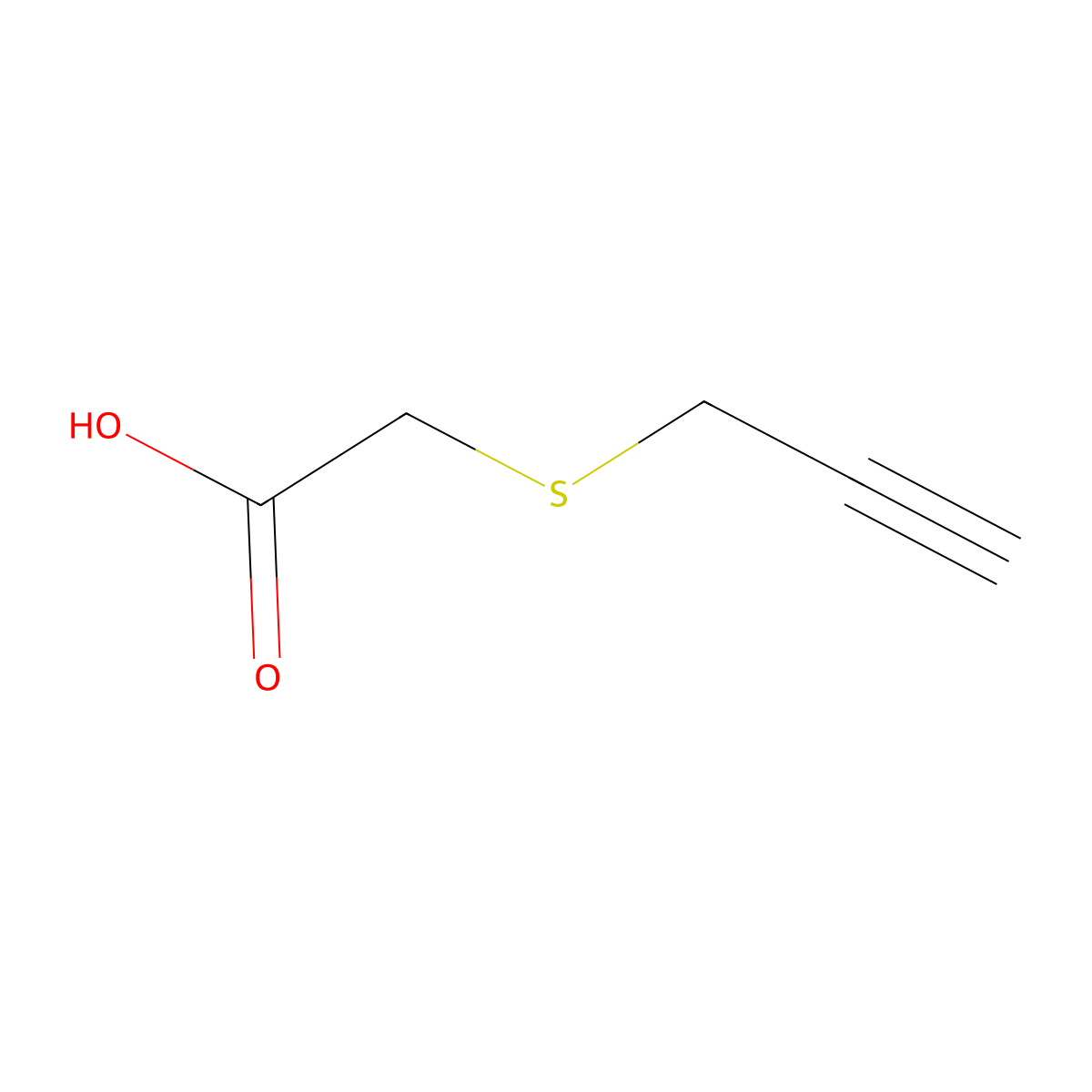 (Prop-2-ynylthio)acetic acid molecular structure, CAS 13702-08-4