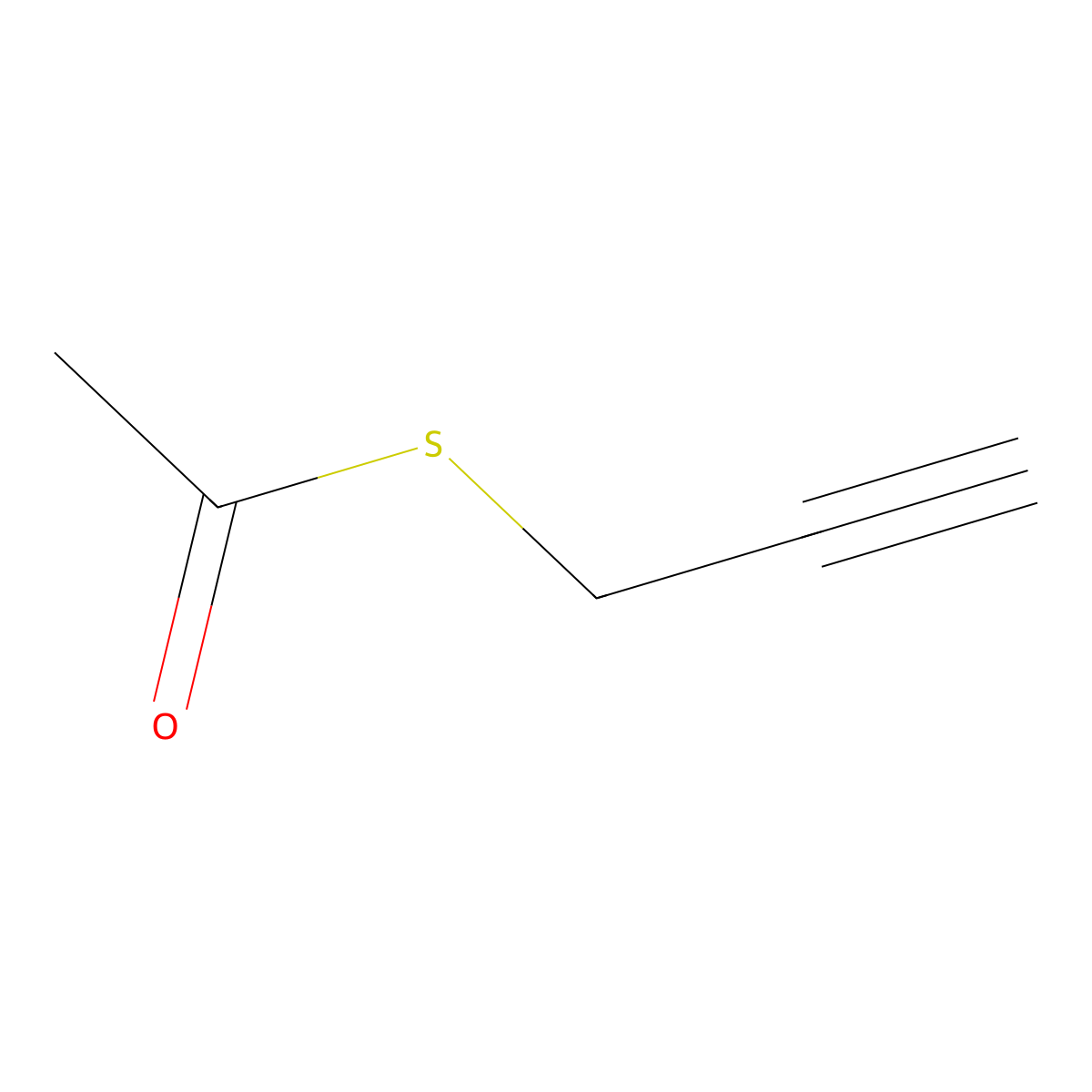 1-(Prop-2-yn-1-ylsulfanyl)ethan-1-one molecular structure, CAS 13702-10-8