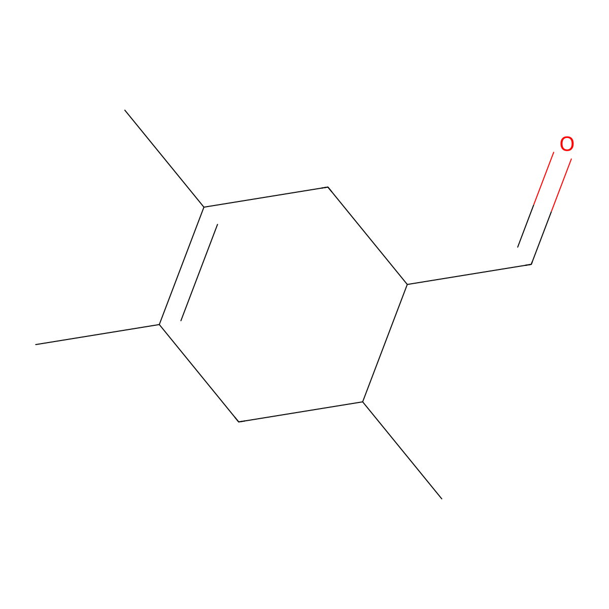 3,4,6-Trimethylcyclohex-3-ene-1-carbaldehyde molecular structure, CAS 13702-58-4