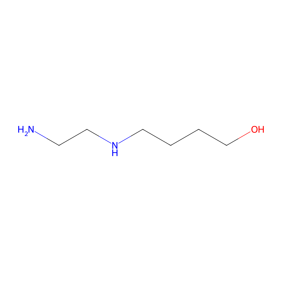 1-Butanol, 4-[(2-aminoethyl)amino]- molecular structure, CAS 137020-06-5