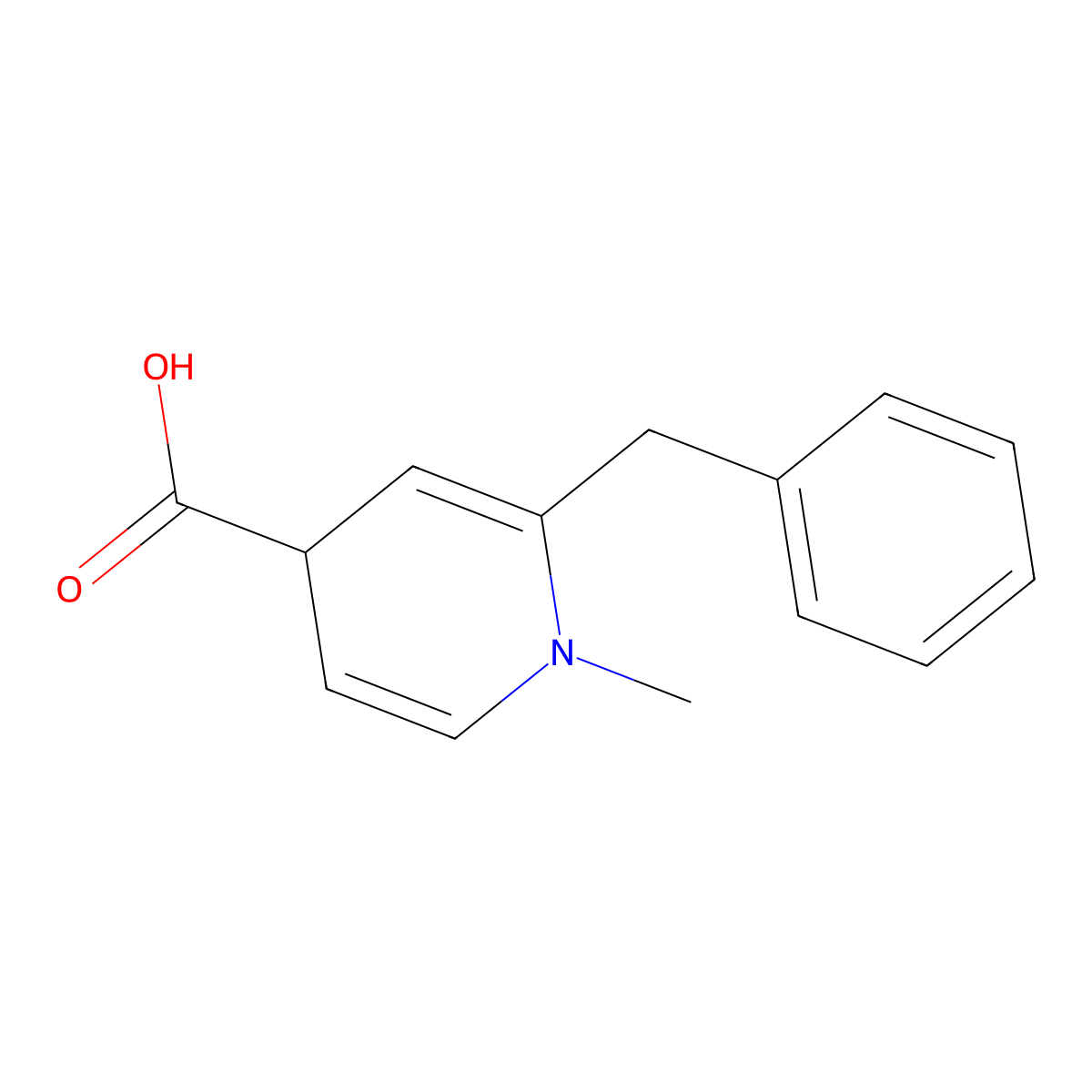 2-Benzyl-1-methyl-1,4-dihydropyridine-4-carboxylic acid molecular structure, CAS 137024-09-0