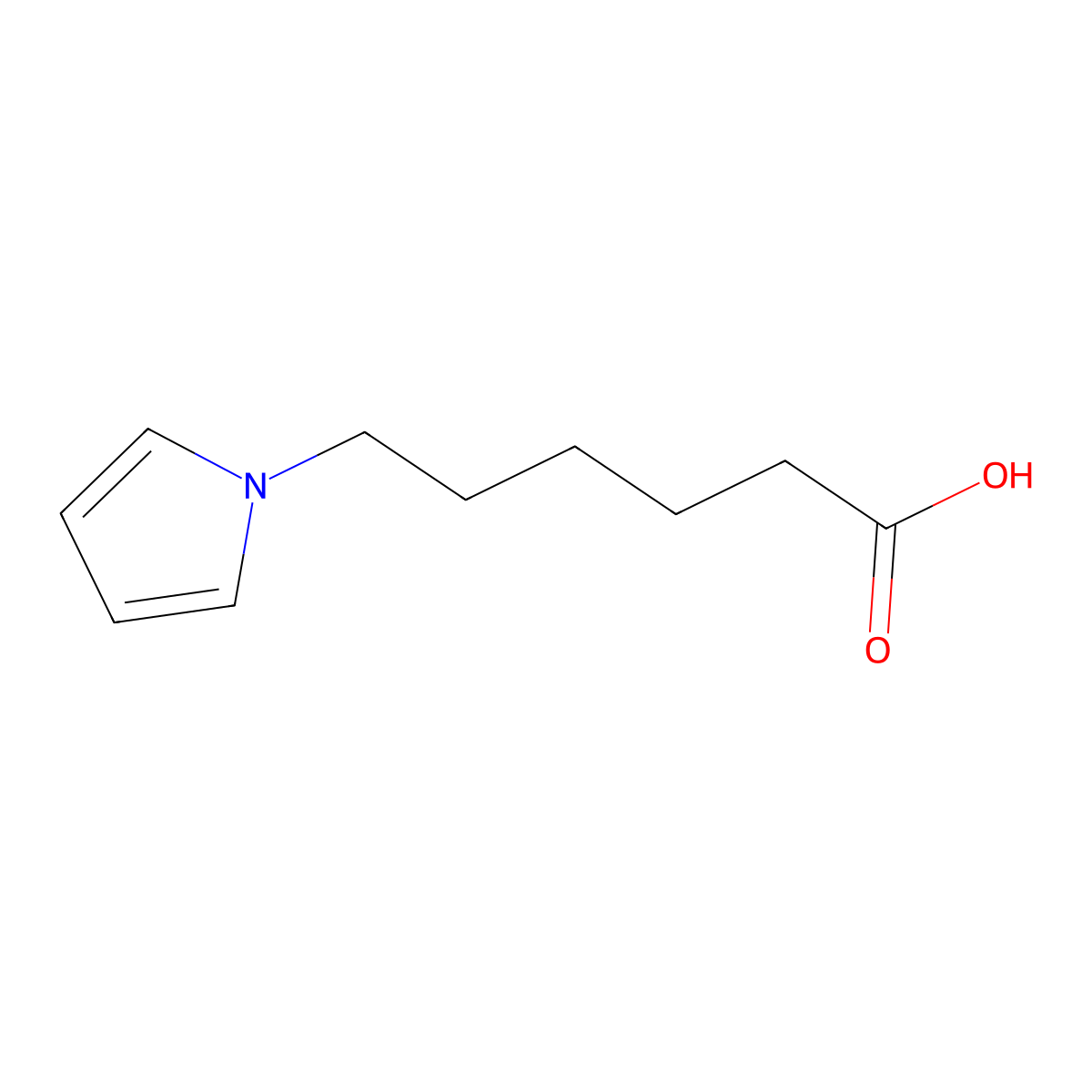 6-(1H-Pyrrol-1-yl)hexanoic acid molecular structure, CAS 137025-05-9