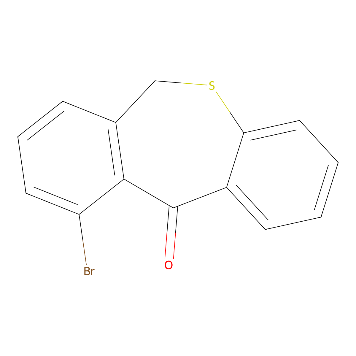 15-Bromo-9-thiatricyclo[9.4.0.0,3,8]pentadeca-1(11),3,5,7,12,14-hexaen-2-one molecular structure, CAS 1370250-34-2