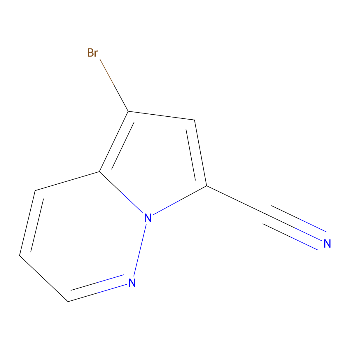 5-Bromopyrrolo[1,2-b]pyridazine-7-carbonitrile molecular structure, CAS 1370252-36-0