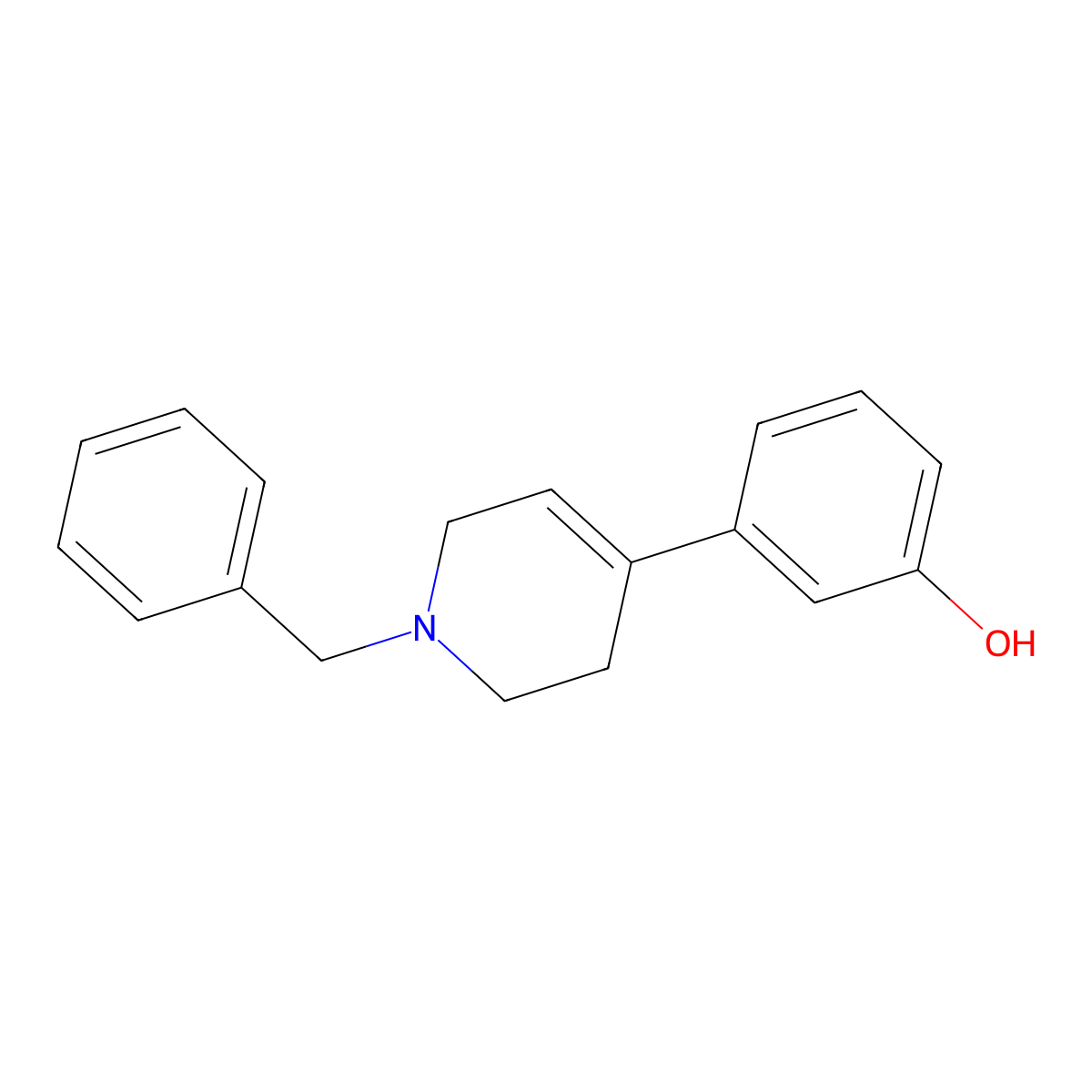 3-[1,2,3,6-Tetrahydro-1-(phenylmethyl)-4-pyridinyl]phenol molecular structure, CAS 1370256-39-5