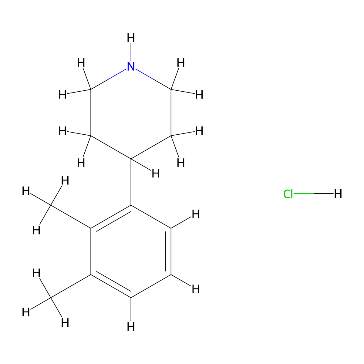 4-(2,3-Dimethylphenyl)piperidine hydrochloride molecular structure, CAS 1370256-43-1