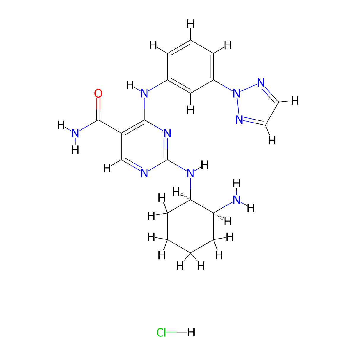 PRT062607 Hydrochloride molecular structure, CAS 1370261-97-4