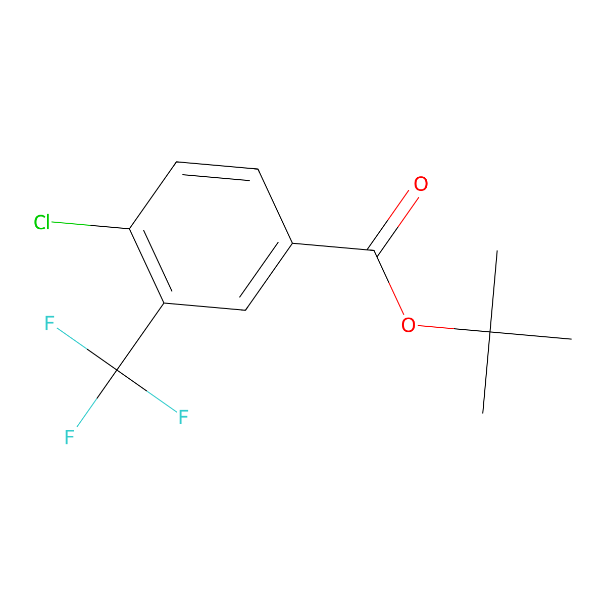 tert-Butyl 4-chloro-3-(trifluoromethyl)benzoate molecular structure, CAS 1370284-36-8