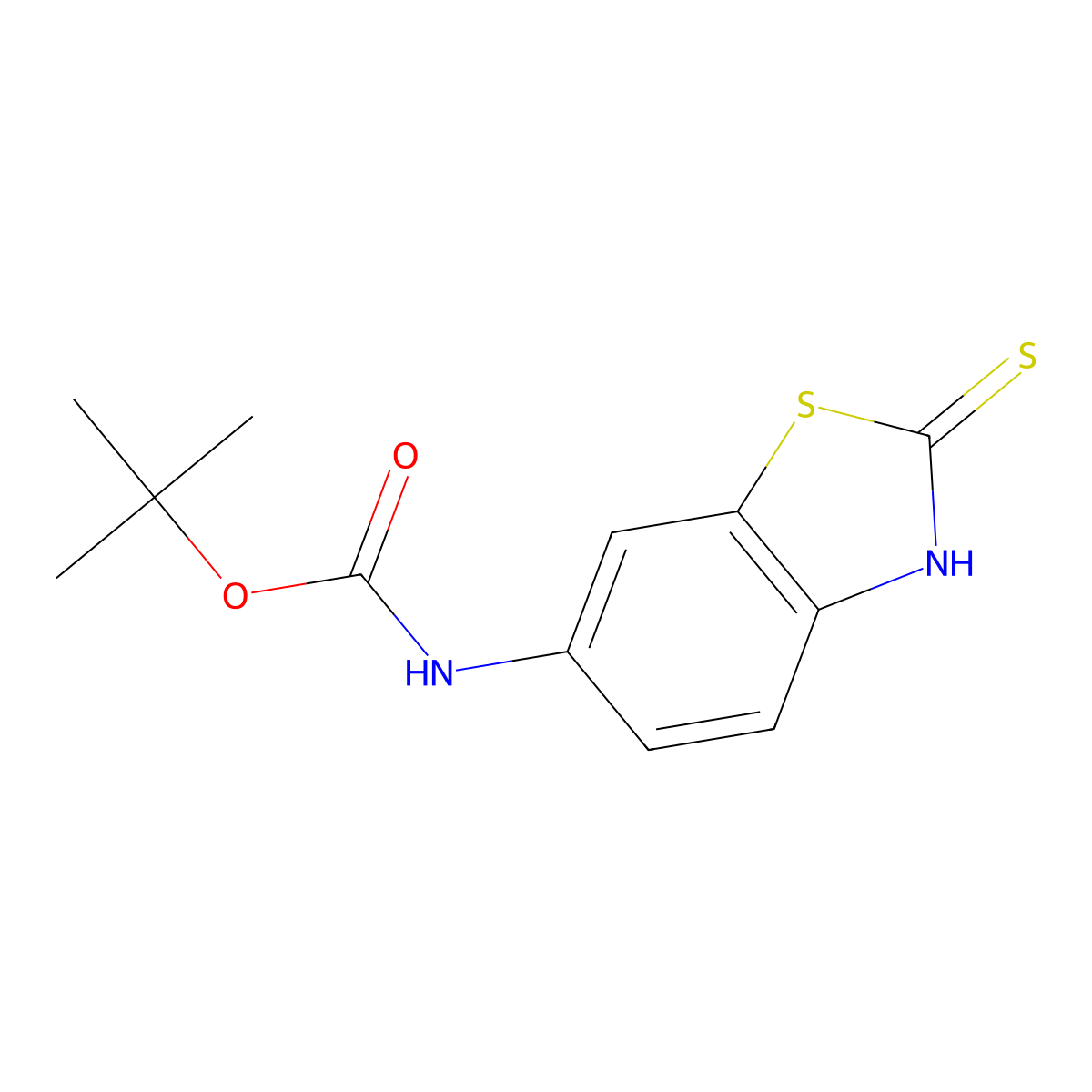 tert-butyl N-(2-sulfanyl-1,3-benzothiazol-6-yl)carbamate molecular structure, CAS 1370290-55-3