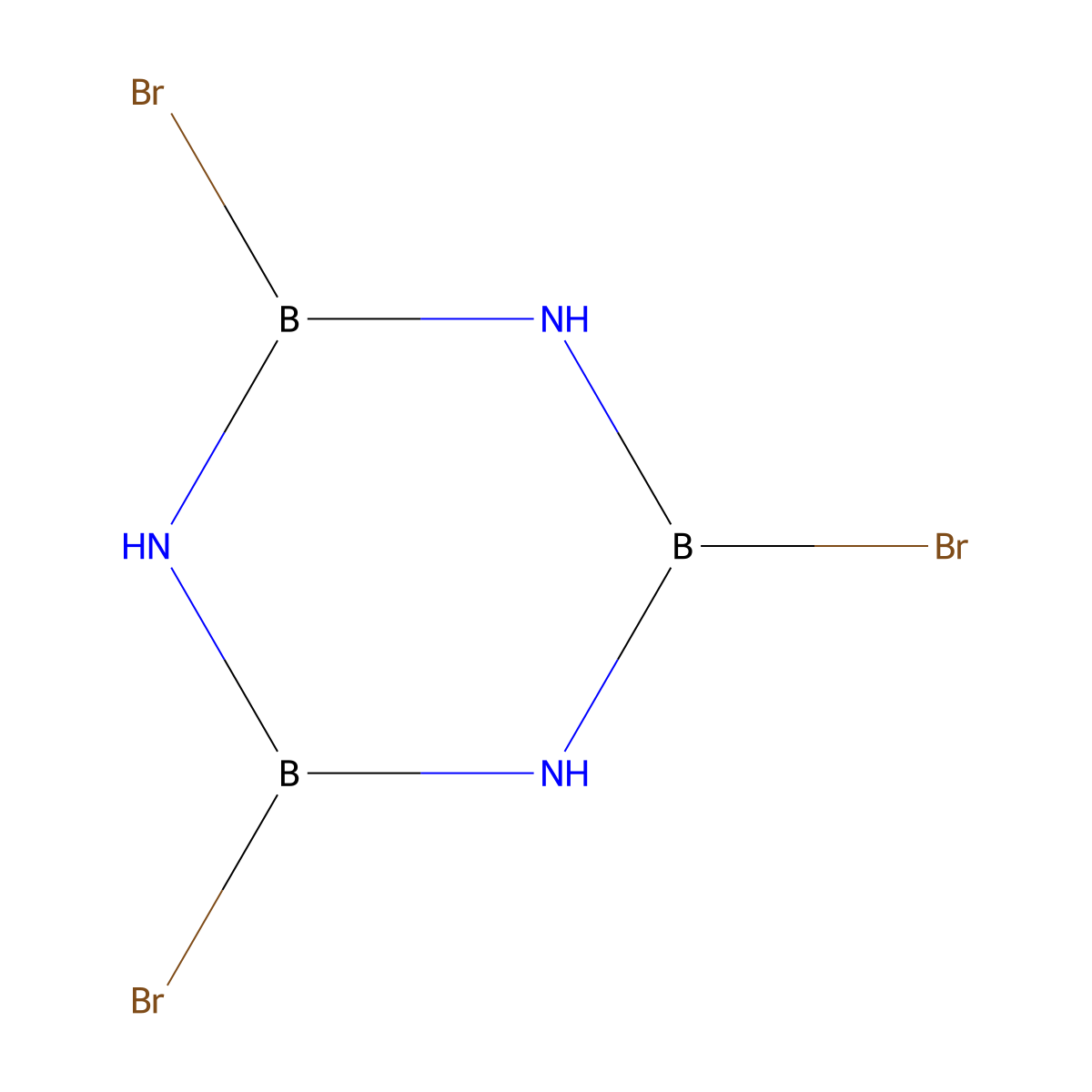 2,4,6-Tribromo-1,3,5,2,4,6-triazatriborinane molecular structure, CAS 13703-88-3