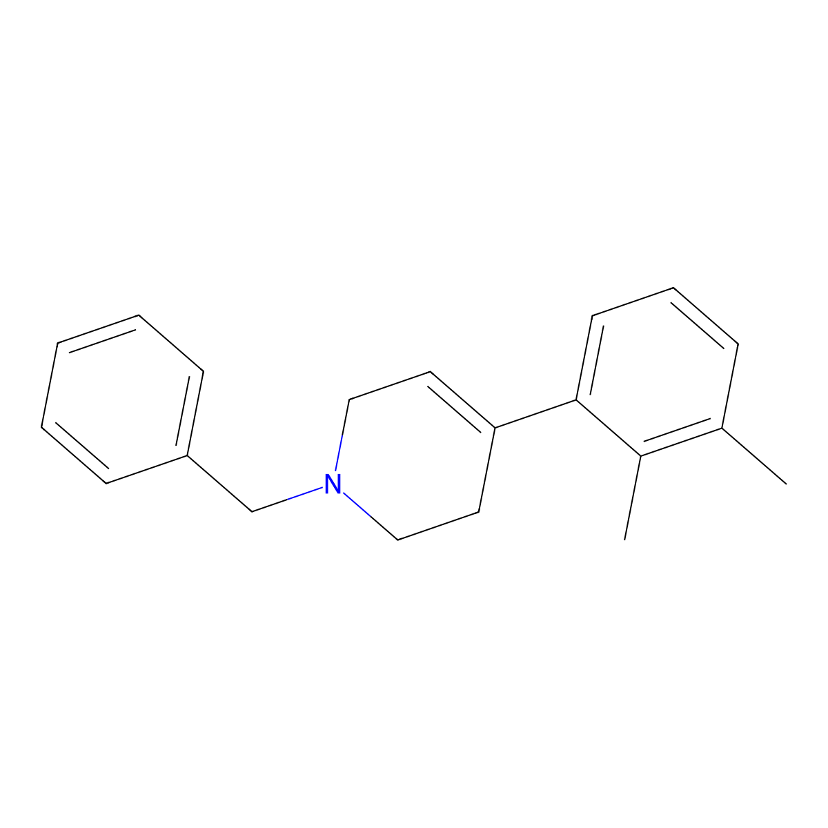 1-Benzyl-4-(2,3-dimethylphenyl)-1,2,3,6-tetrahydropyridine molecular structure, CAS 1370319-22-4