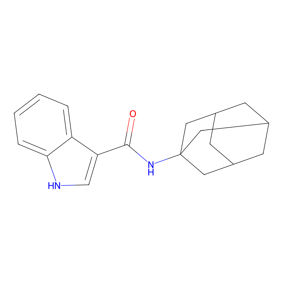 N-(Adamantan-1-yl)-1H-indole-3-carboxamide molecular structure, CAS 1370337-49-7