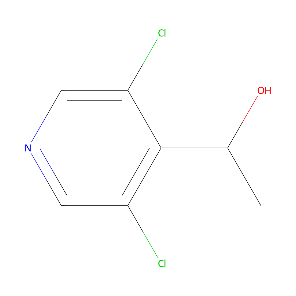 (S)-1-(3,5-Dichloropyridin-4-yl)ethanol molecular structure, CAS 1370347-50-4