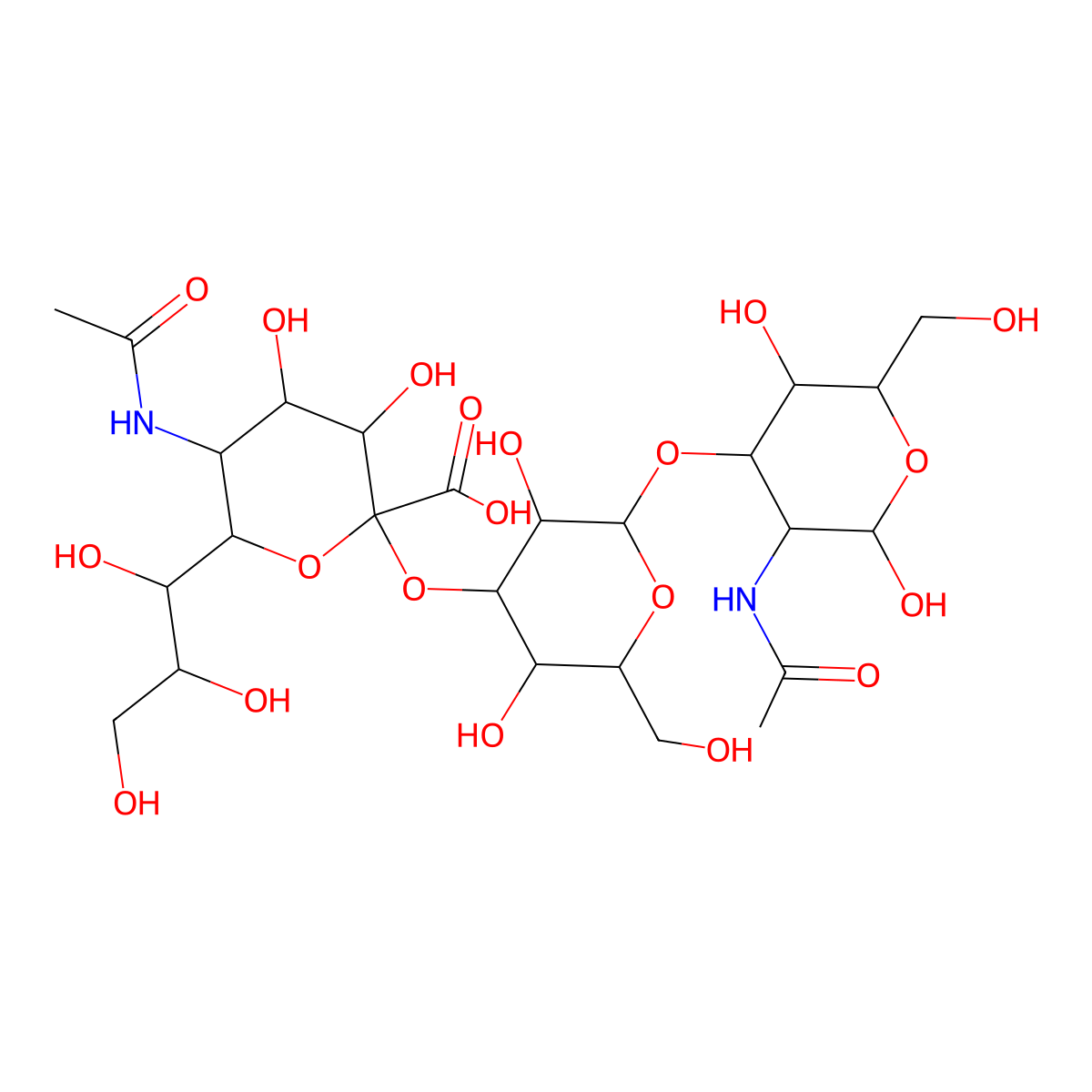 Neu5Ac-a-2-3-Gal-b-1-3-GalNAc sodium salt molecular structure, CAS 1370359-76-4