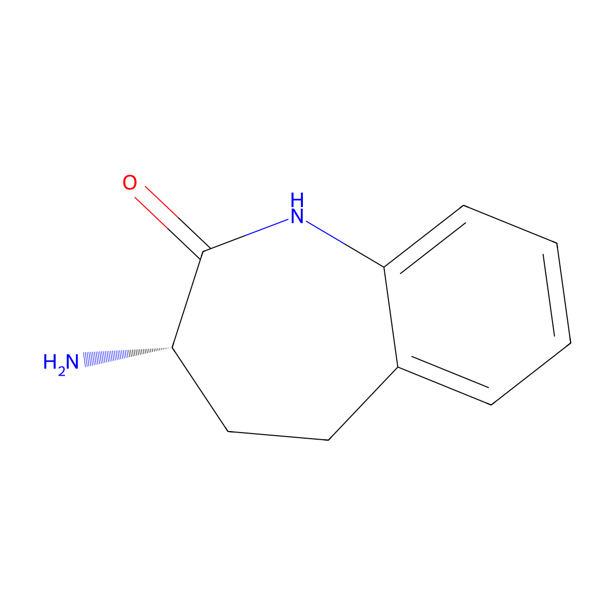 (S)-3-Amino-4,5-dihydro-1H-benzo[b]azepin-2(3H)-one molecular structure, CAS 137036-54-5