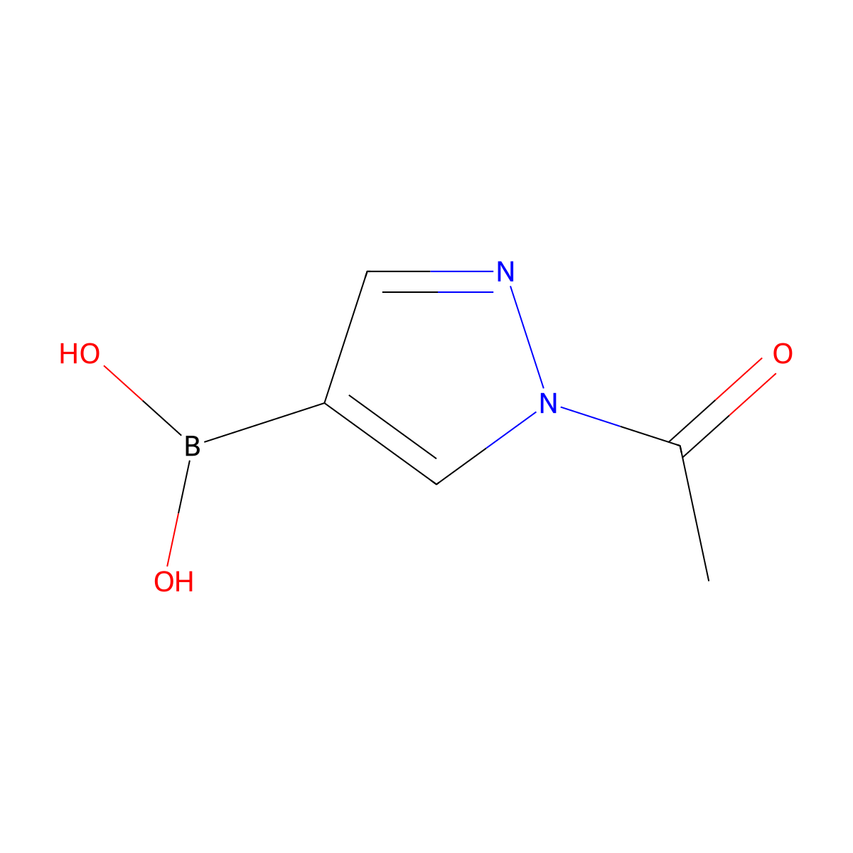 1-Acetylpyrazole-4-boronic Acid molecular structure, CAS 1370366-65-6