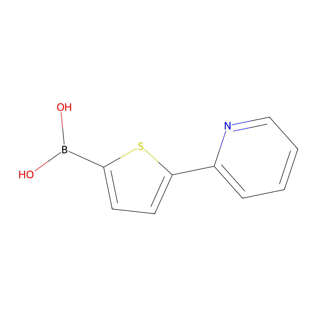 [5-(Pyridin-2-yl)thiophen-2-yl]boronic acid molecular structure, CAS 1370367-42-2