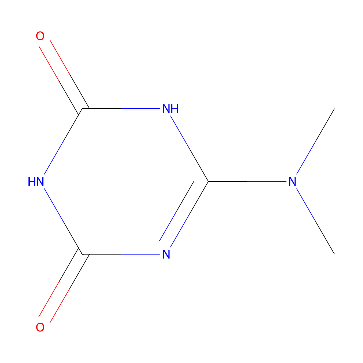 1,3,5-Triazine-2,4(1H,3H)-dione, 6-(dimethylamino)- molecular structure, CAS 13704-43-3