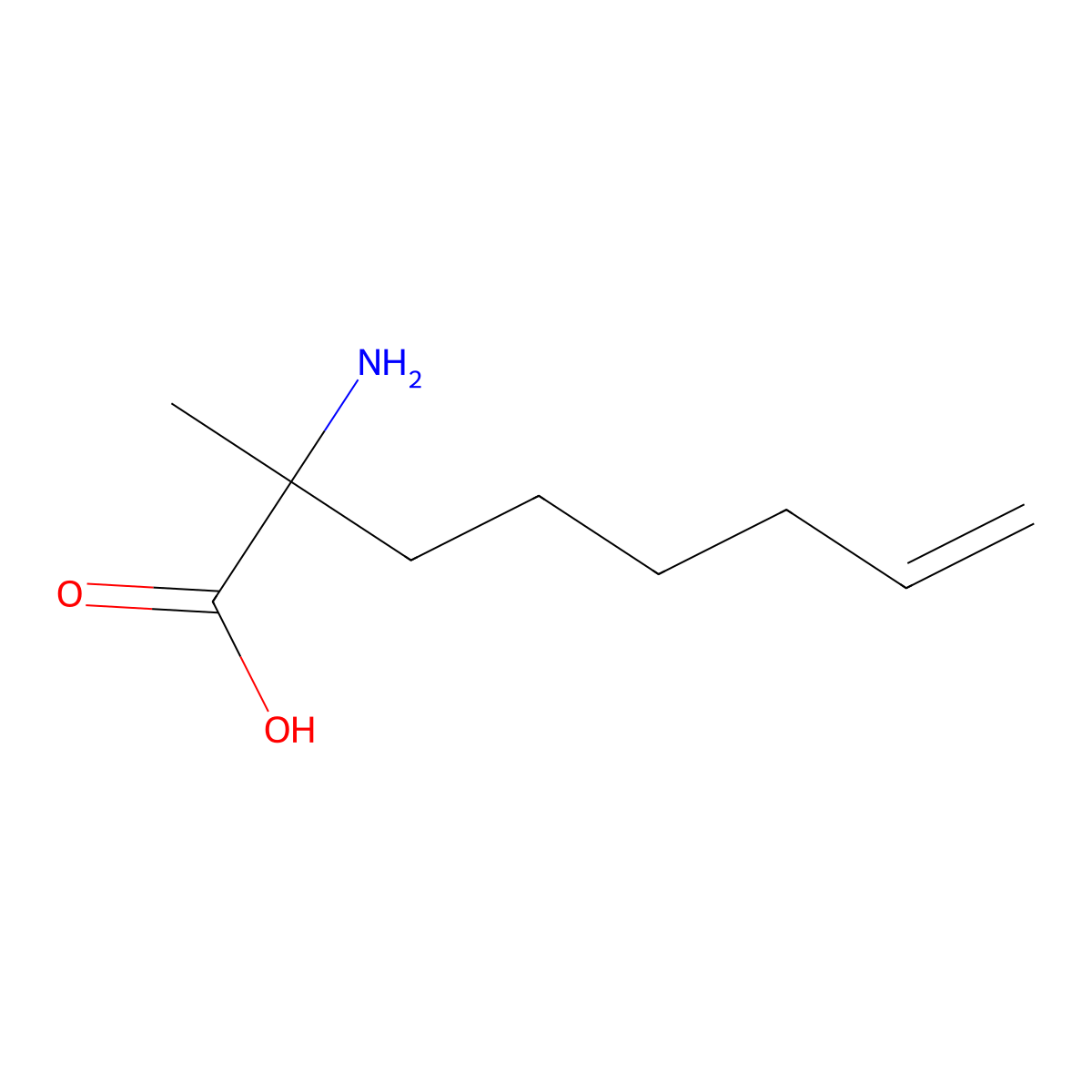 (S)-2-Amino-2-methyloct-7-enoic acid molecular structure, CAS 1370406-49-7