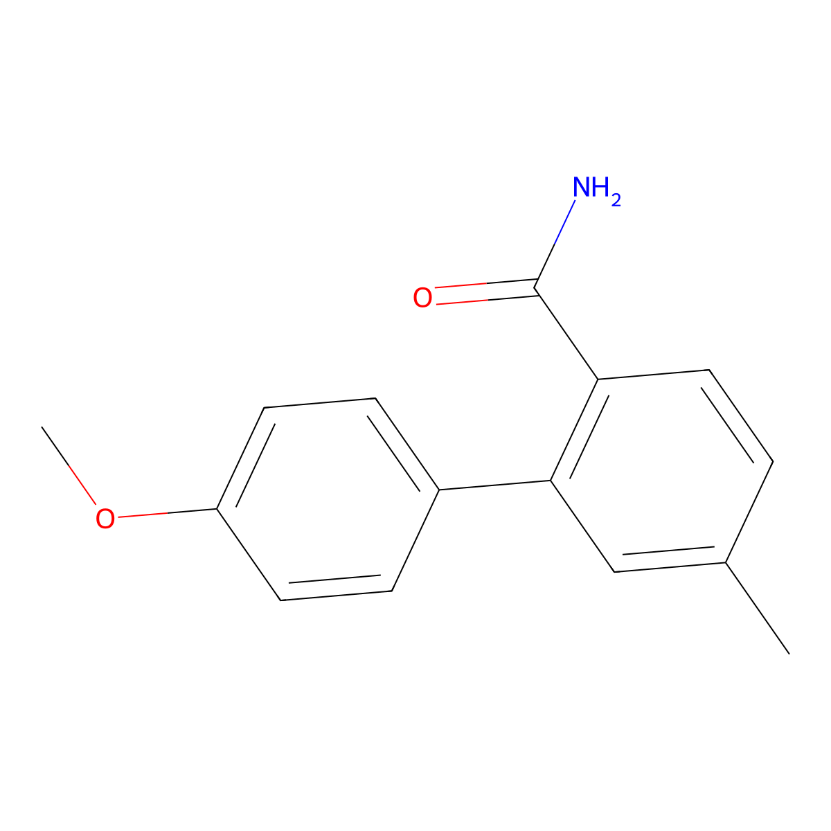 4'-Methoxy-5-methyl-[1,1'-biphenyl]-2-carboxamide molecular structure, CAS 1370411-32-7