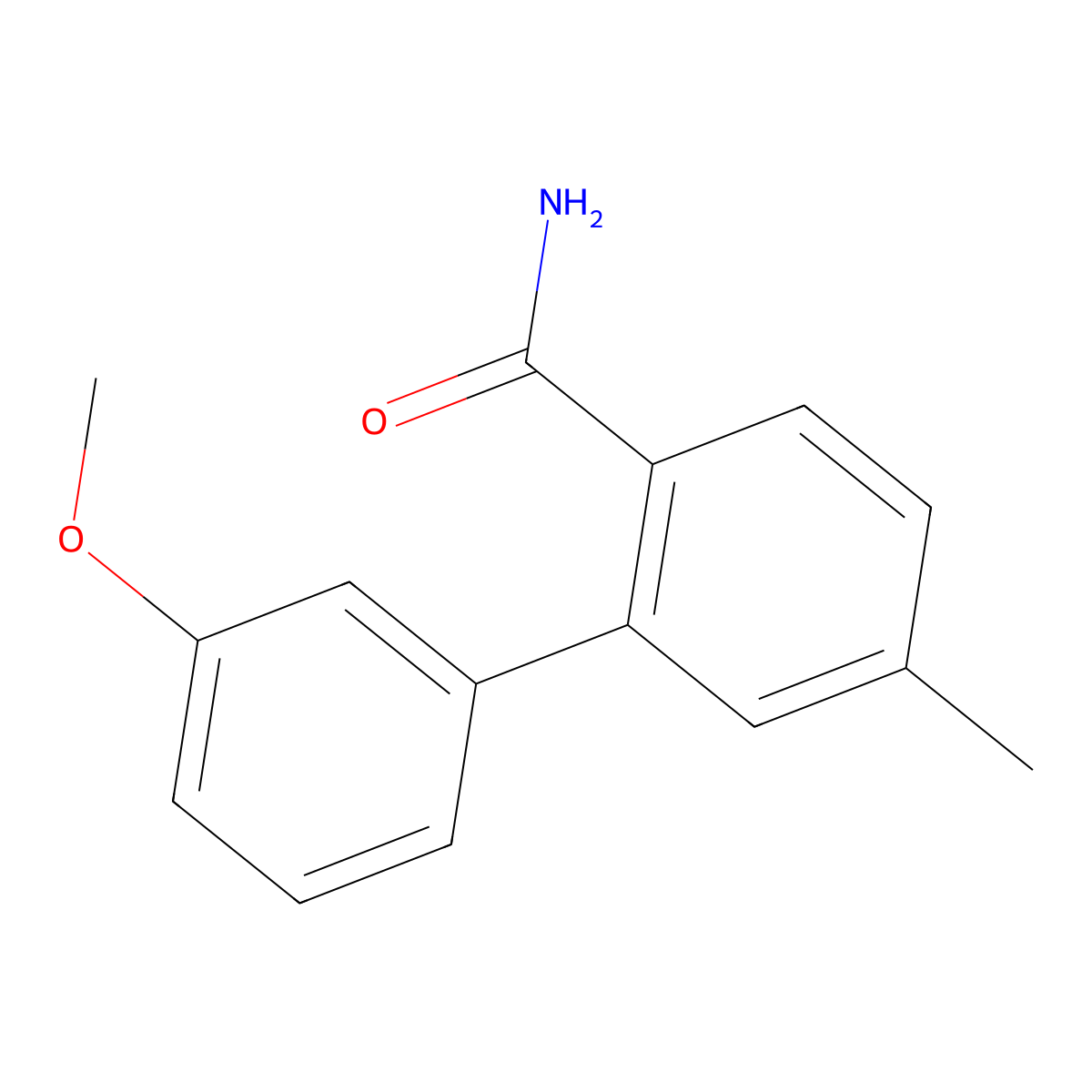 3'-Methoxy-5-methyl-[1,1'-biphenyl]-2-carboxamide molecular structure, CAS 1370411-33-8