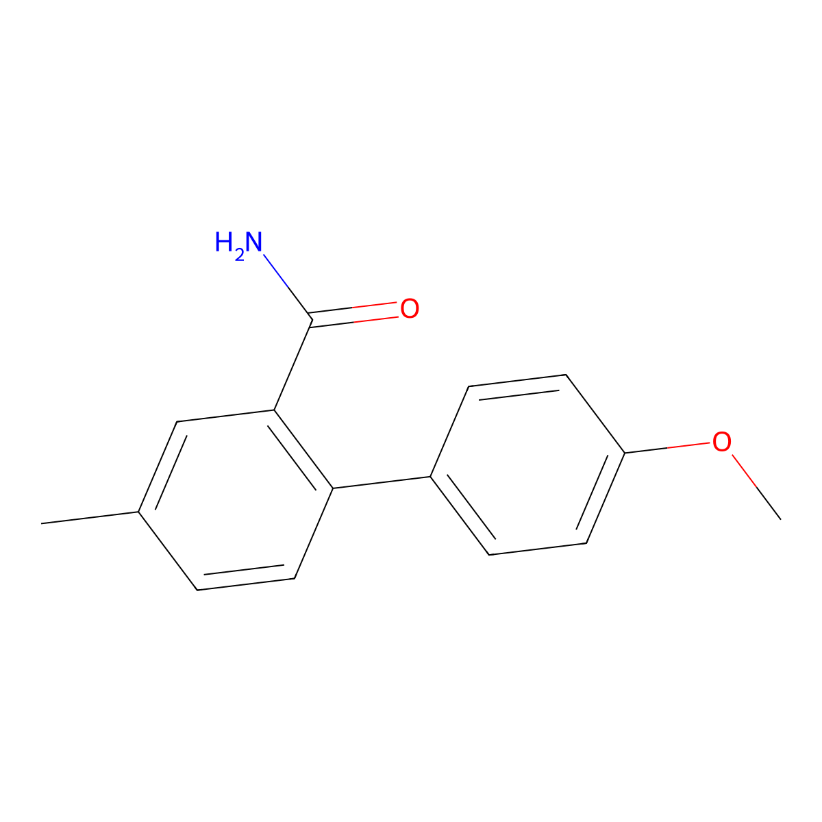 4'-Methoxy-4-methyl-[1,1'-biphenyl]-2-carboxamide molecular structure, CAS 1370411-35-0
