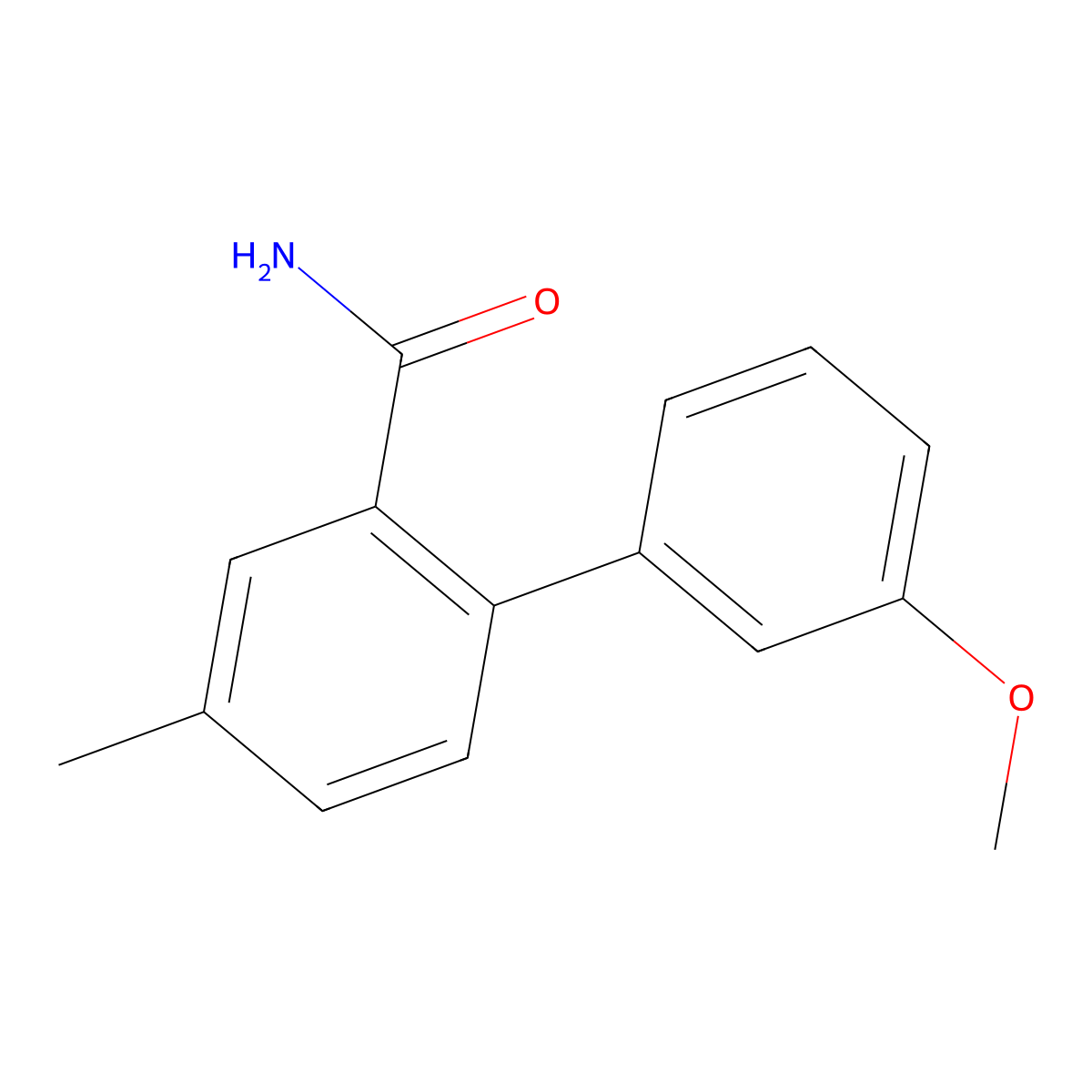 3'-Methoxy-4-methyl-[1,1'-biphenyl]-2-carboxamide molecular structure, CAS 1370411-36-1