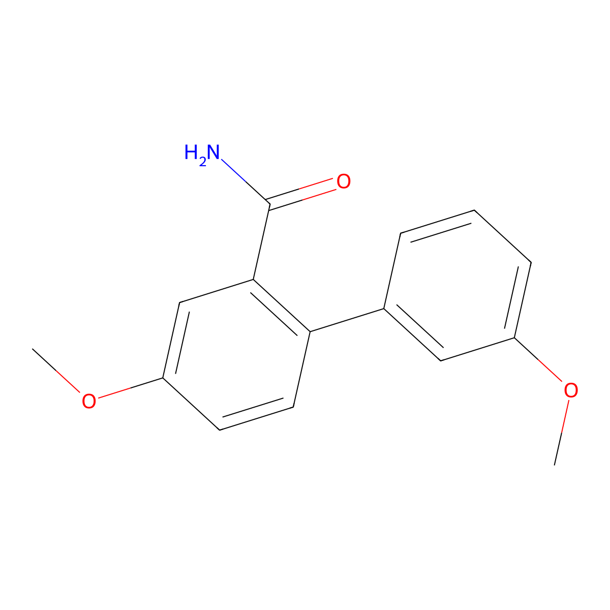 3',4-Dimethoxy-[1,1'-biphenyl]-2-carboxamide molecular structure, CAS 1370411-39-4