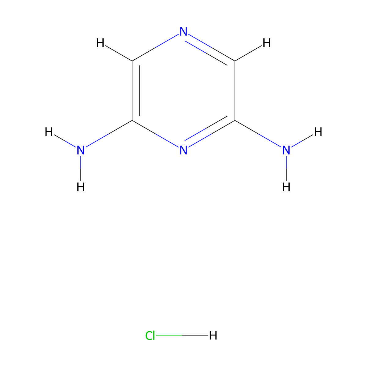 Pyrazine-2,6-diamine hydrochloride molecular structure, CAS 1370411-48-5