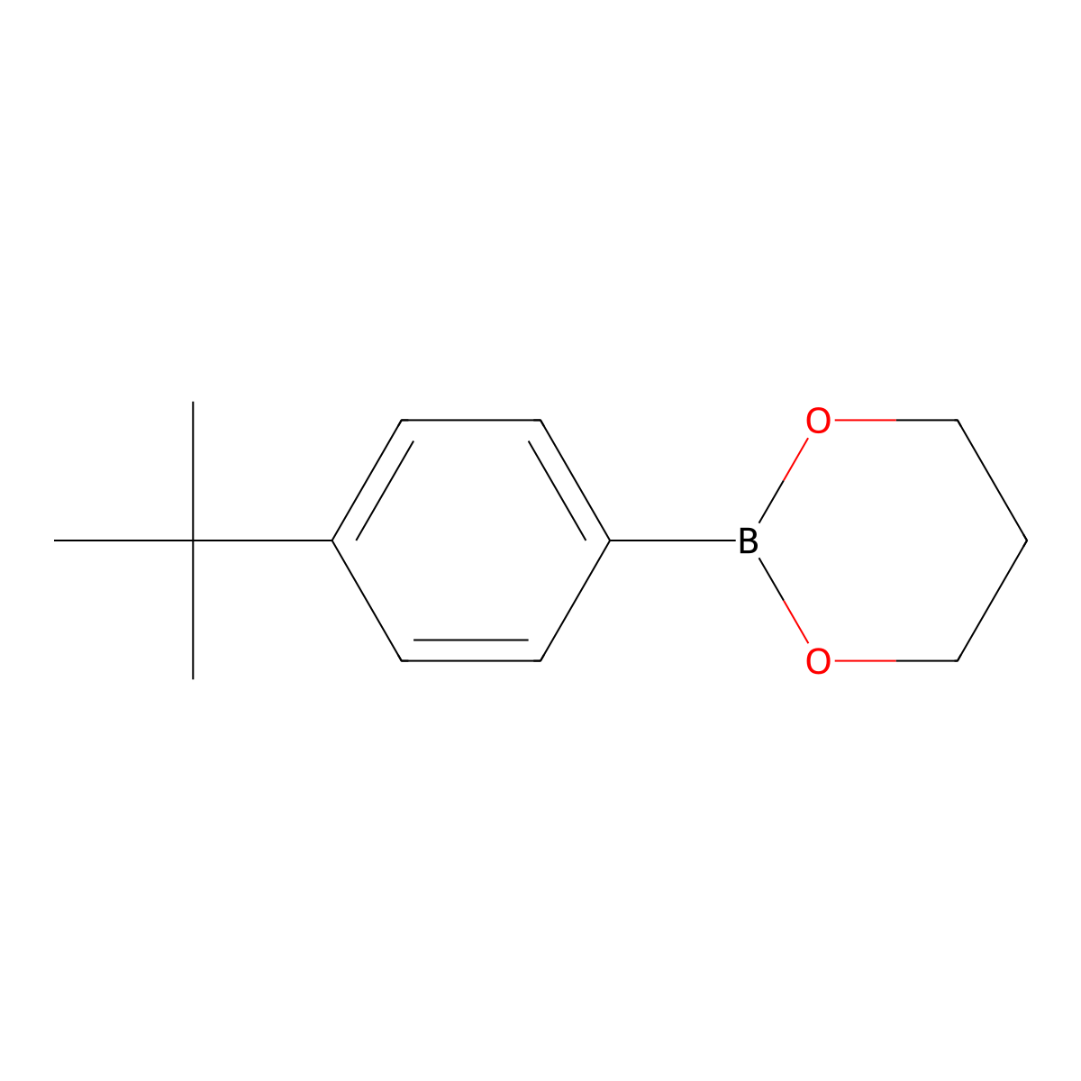 2-(4-(tert-Butyl)phenyl)-1,3,2-dioxaborinane molecular structure, CAS 1370412-35-3