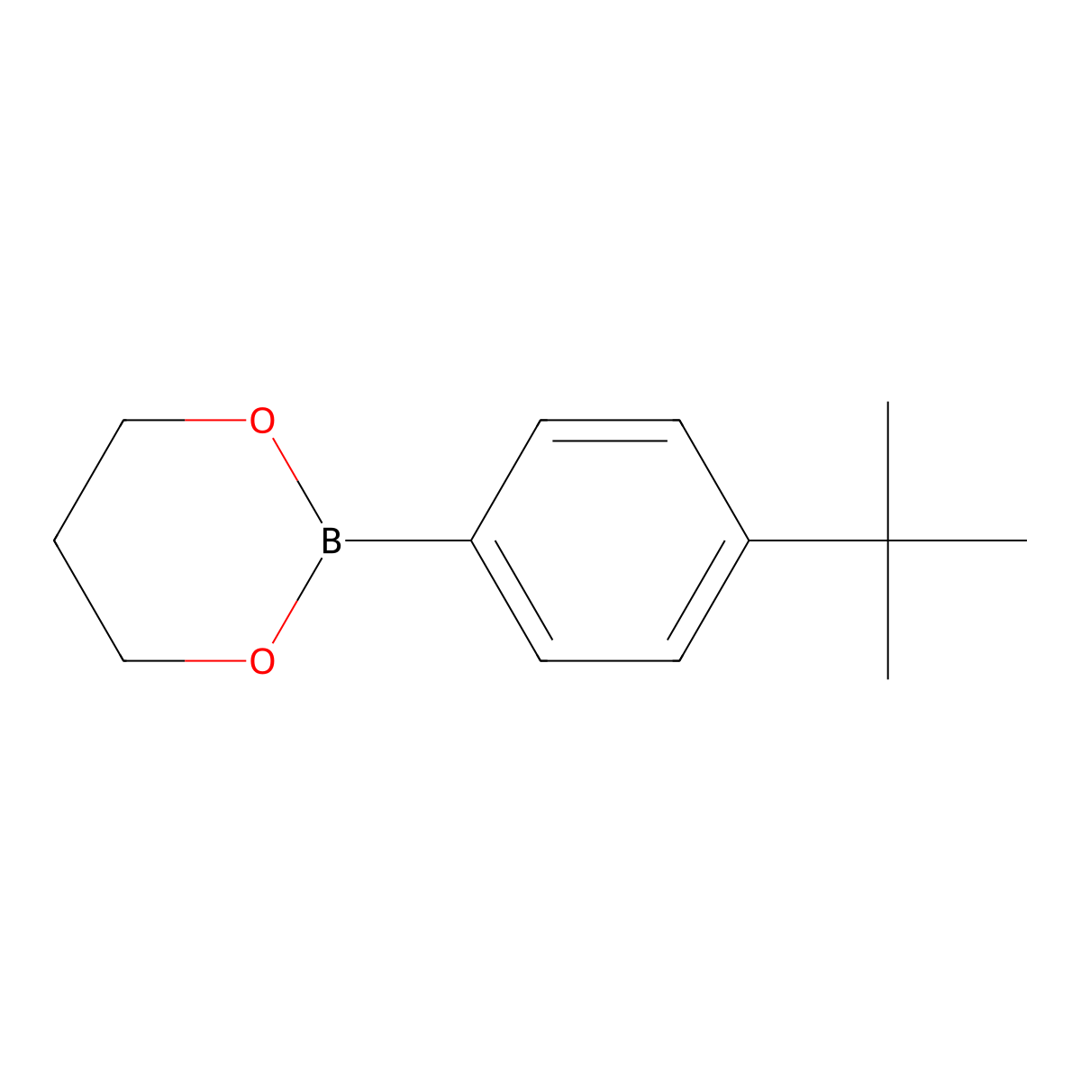 2-(4-(tert-Butyl)phenyl)-1,3,2-dioxaborinane molecular structure, CAS 1370412-35-3