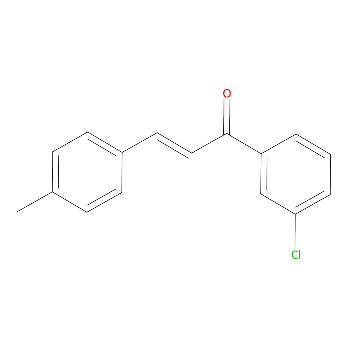 (2E)-1-(3-Chlorophenyl)-3-(4-methylphenyl)prop-2-en-1-one molecular structure, CAS 1370425-83-4