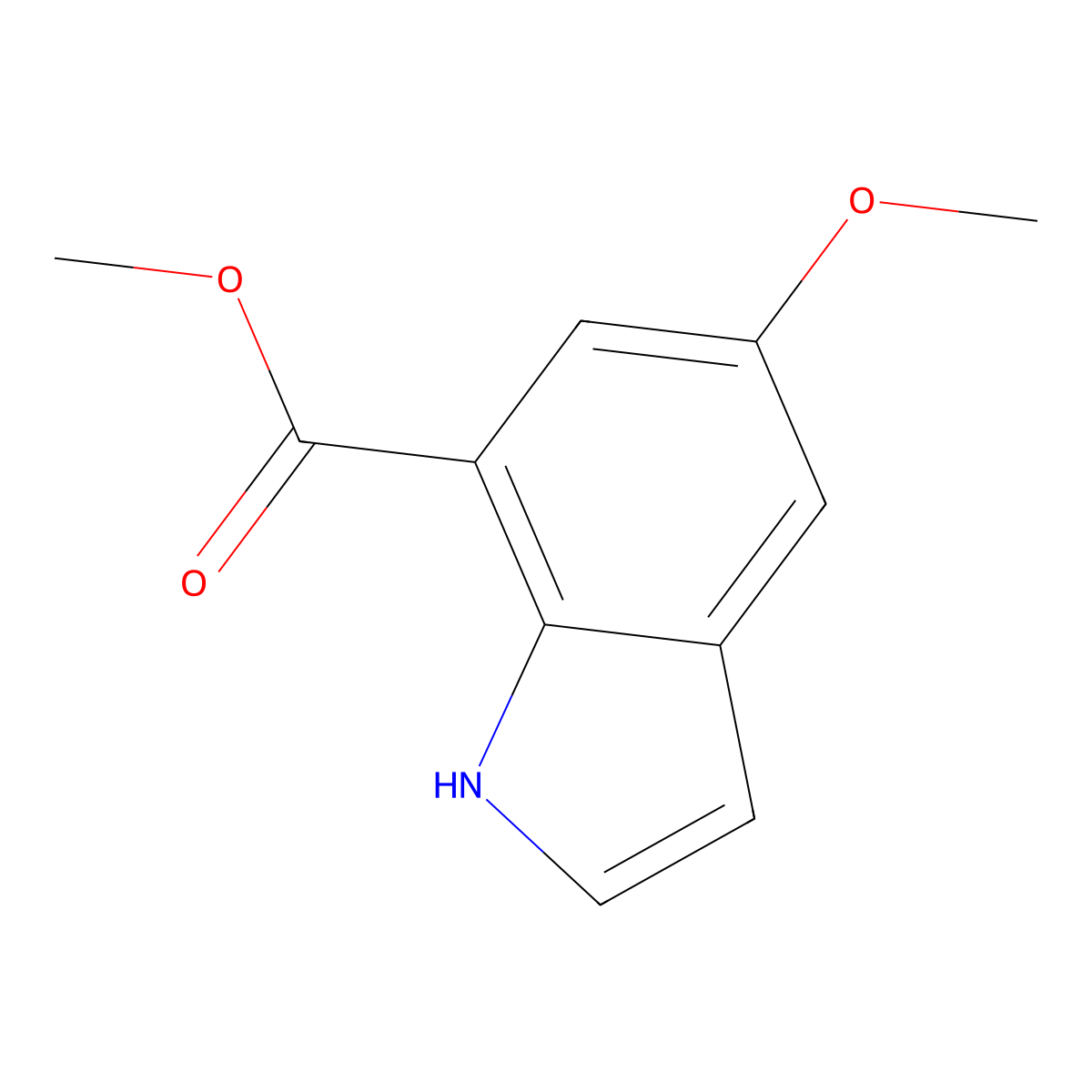 Methyl 5-methoxy-1H-indole-7-carboxylate molecular structure, CAS 1370445-45-6