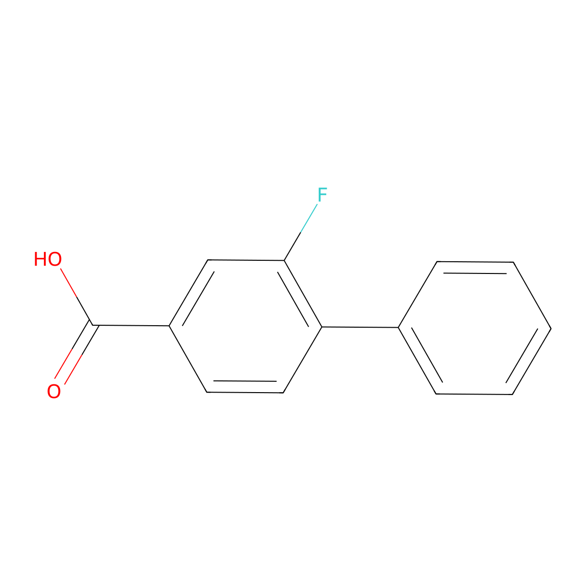 2-Fluorobiphenyl-4-carboxylic acid molecular structure, CAS 137045-30-8