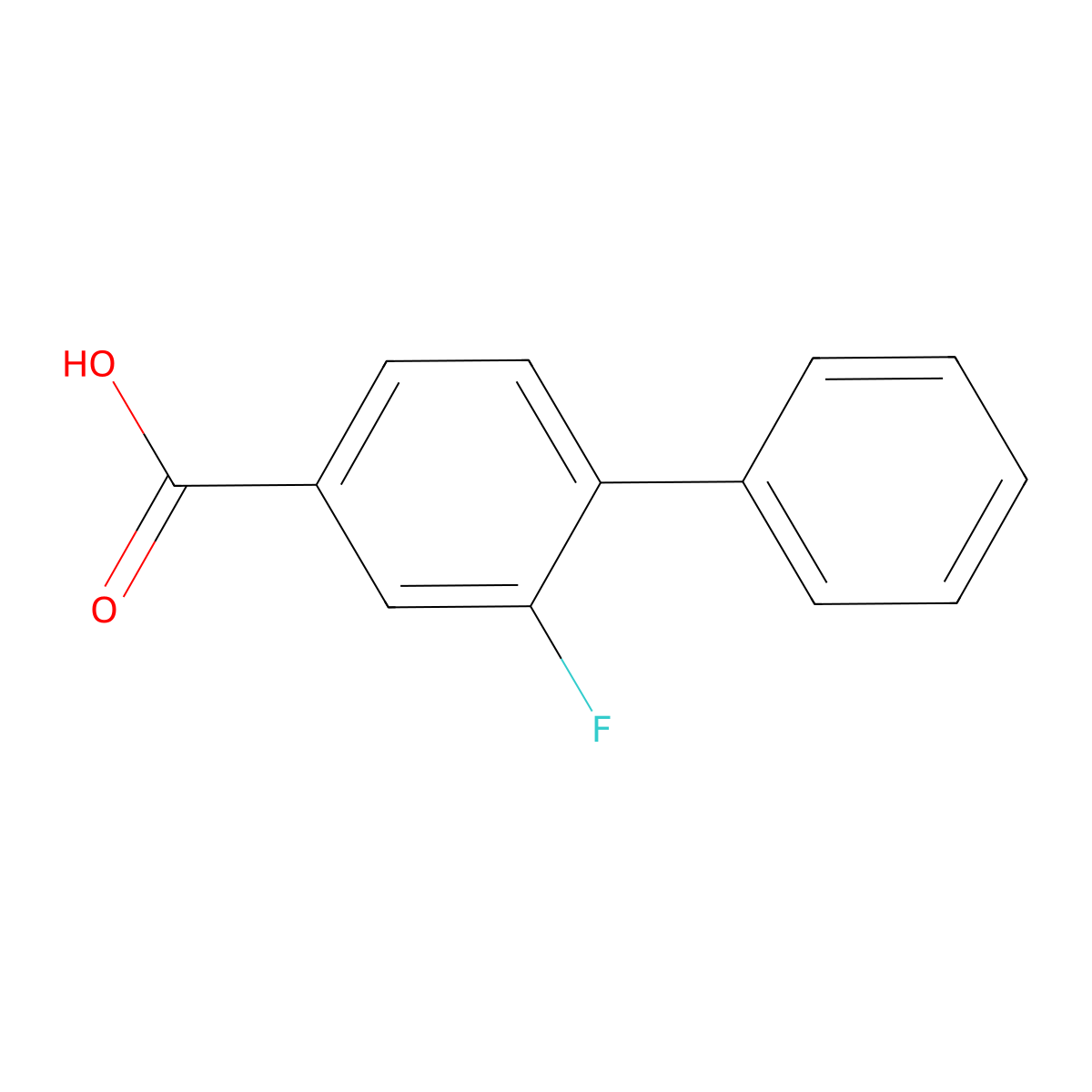 2-Fluorobiphenyl-4-carboxylic acid molecular structure, CAS 137045-30-8