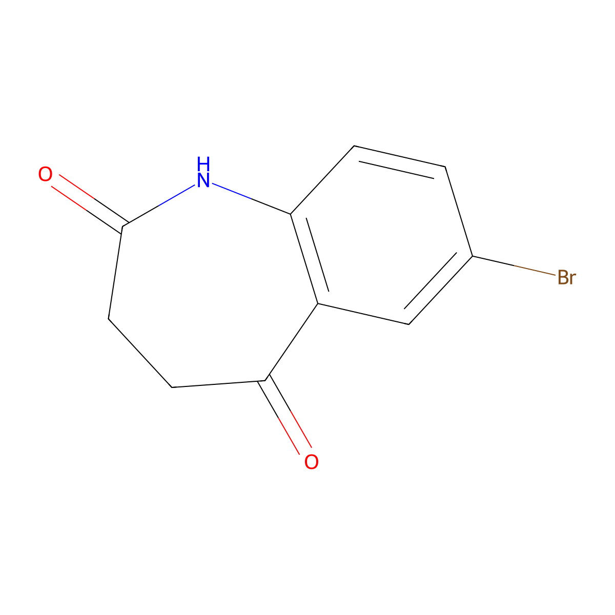 7-Bromo-3,4-dihydro-1h-benzo[b]azepine-2,5-dione molecular structure, CAS 137046-58-3