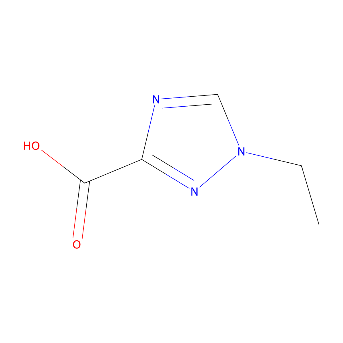 1-ethyl-1H-1,2,4-triazole-3-carboxylic acid molecular structure, CAS 1370462-55-7