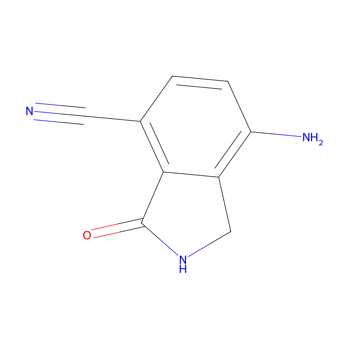 7-aMino-3-oxoisoindoline-4-carbonitrile molecular structure, CAS 1370467-87-0