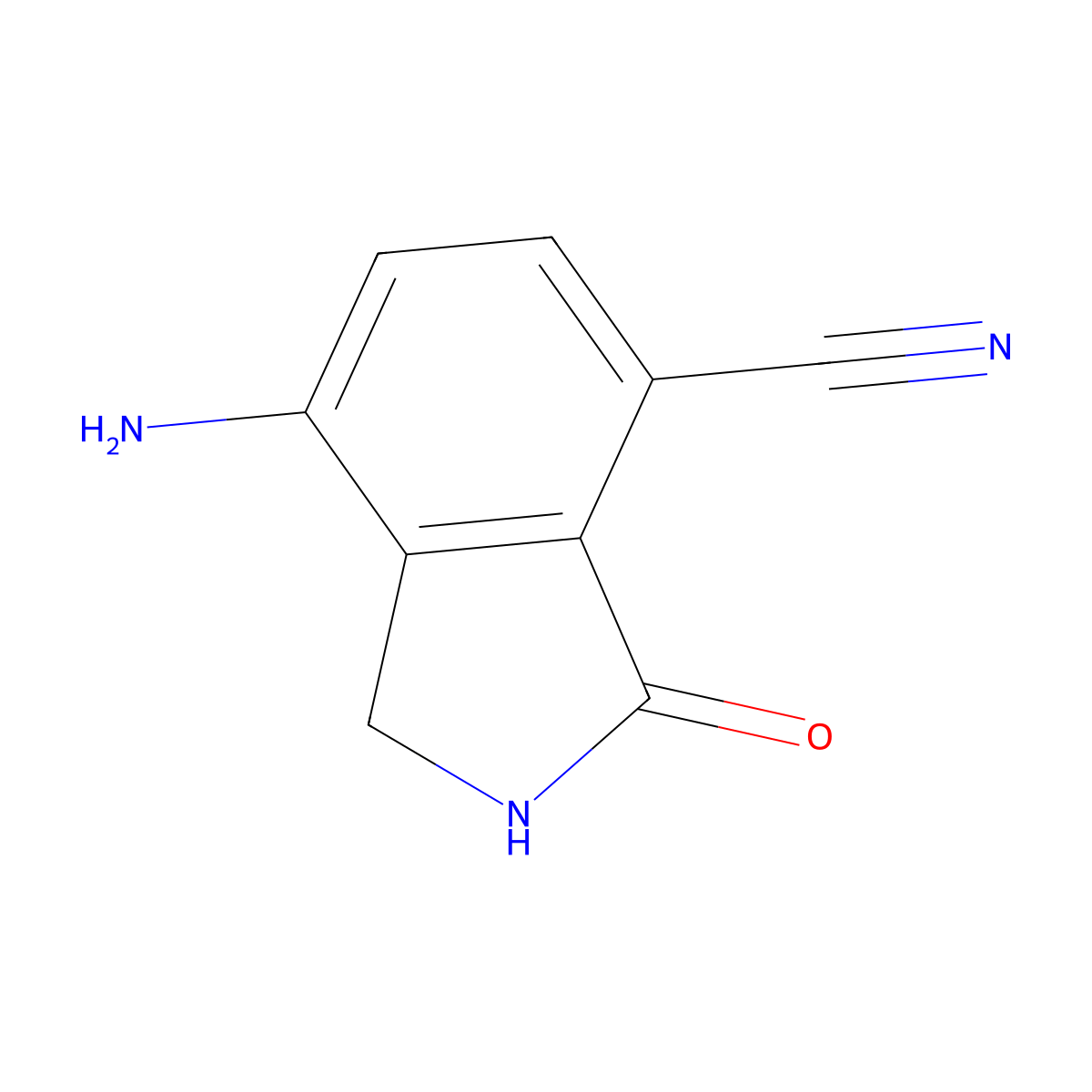 7-aMino-3-oxoisoindoline-4-carbonitrile molecular structure, CAS 1370467-87-0