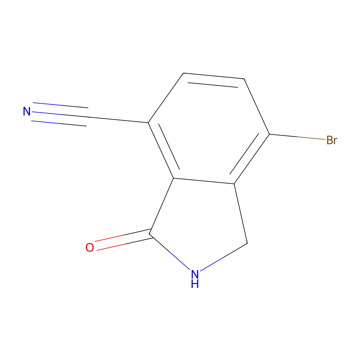7-Bromo-3-oxoisoindoline-4-carbonitrile molecular structure, CAS 1370467-88-1